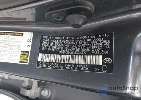 2014 Toyota Prius V Two из США, поврежденный, VIN JTDZN3EU8E3316399